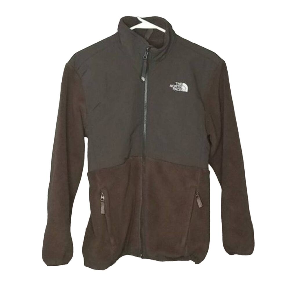 The North Face Polartec Brown Fleece Zip Front Jacket Kids Girls XL